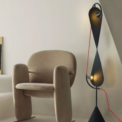 Modern floor lamp with geometric design