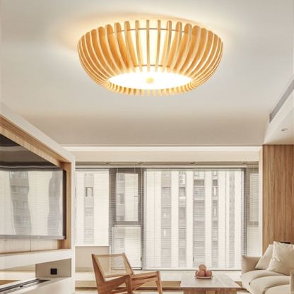 Ozawa Wood LED ceiling light in living room