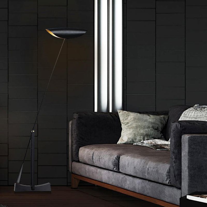 Lassola Carins Black Floor Lamp in a Modern Living Room