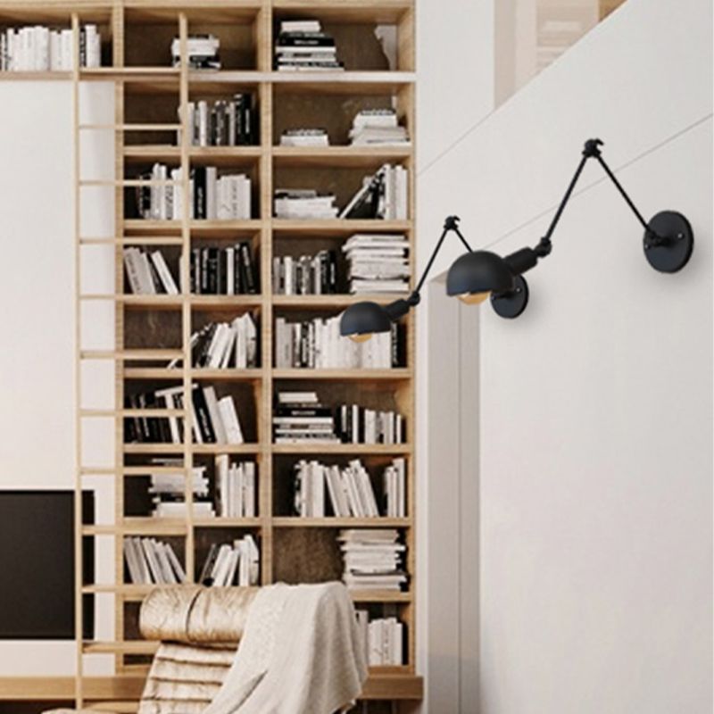 Minimalist Black Wall Lamp in Modern Living Room