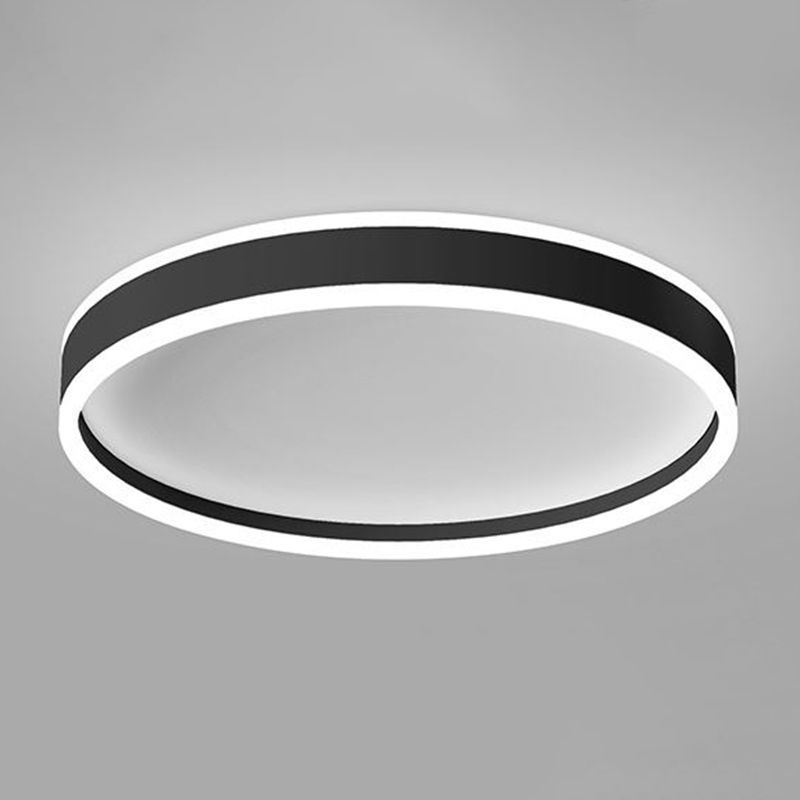 Quinn Modern Round LED Ceiling Light, black and white