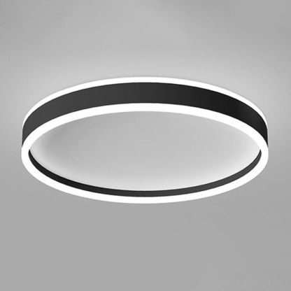 Quinn Modern Round LED Ceiling Light, black and white