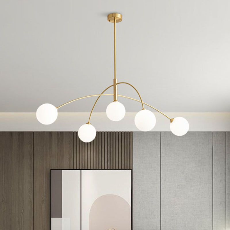 Valentina Pendant Light Globe Modern Metal Glass Bedroom