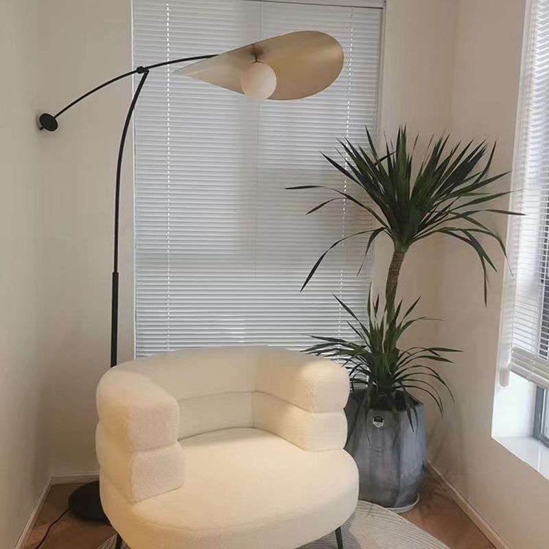 Modern floor lamp in living room setting