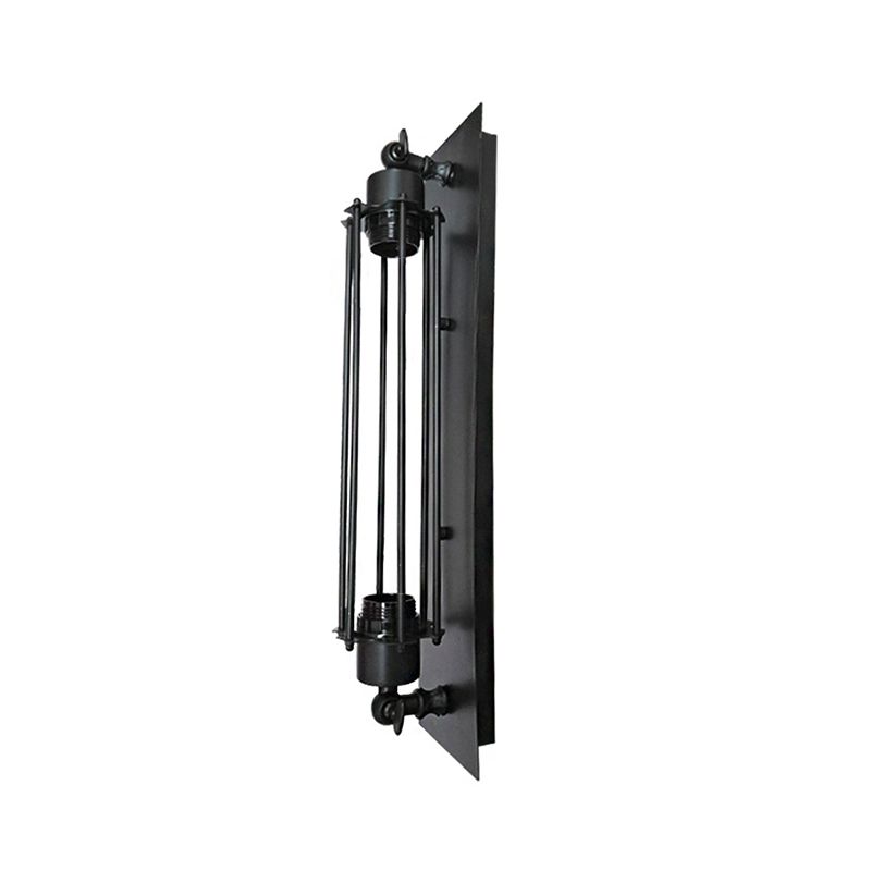 Black Alessio Metal Cylinder Wall Lamp