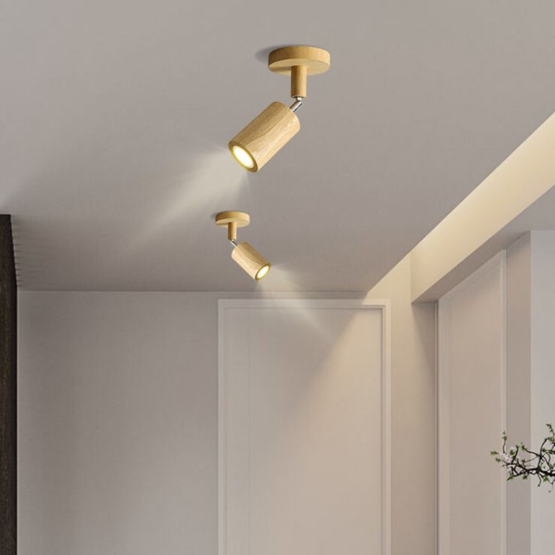 Ozawa Wood LED Spotlight - Adjustable Lighting