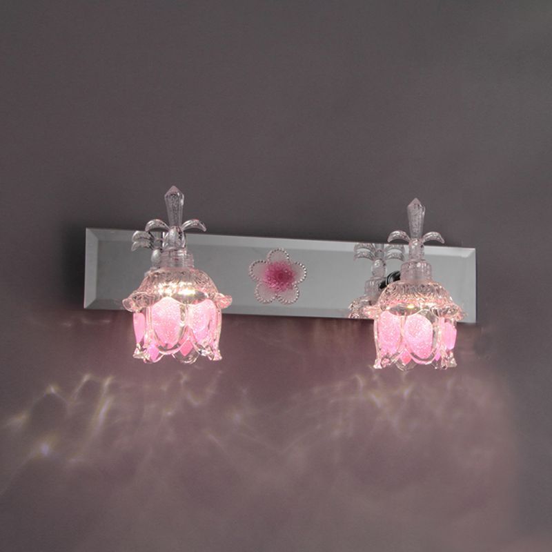 Pink Félicie Flower Wall Lamp for Bathroom