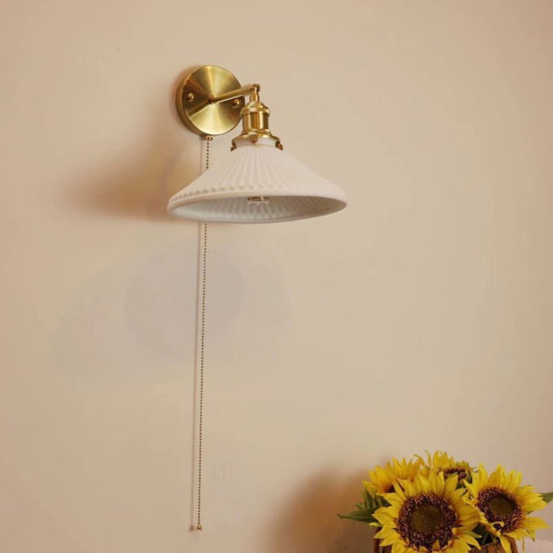 Lottie Nordic Wall Lamp with Ceramic Shade
