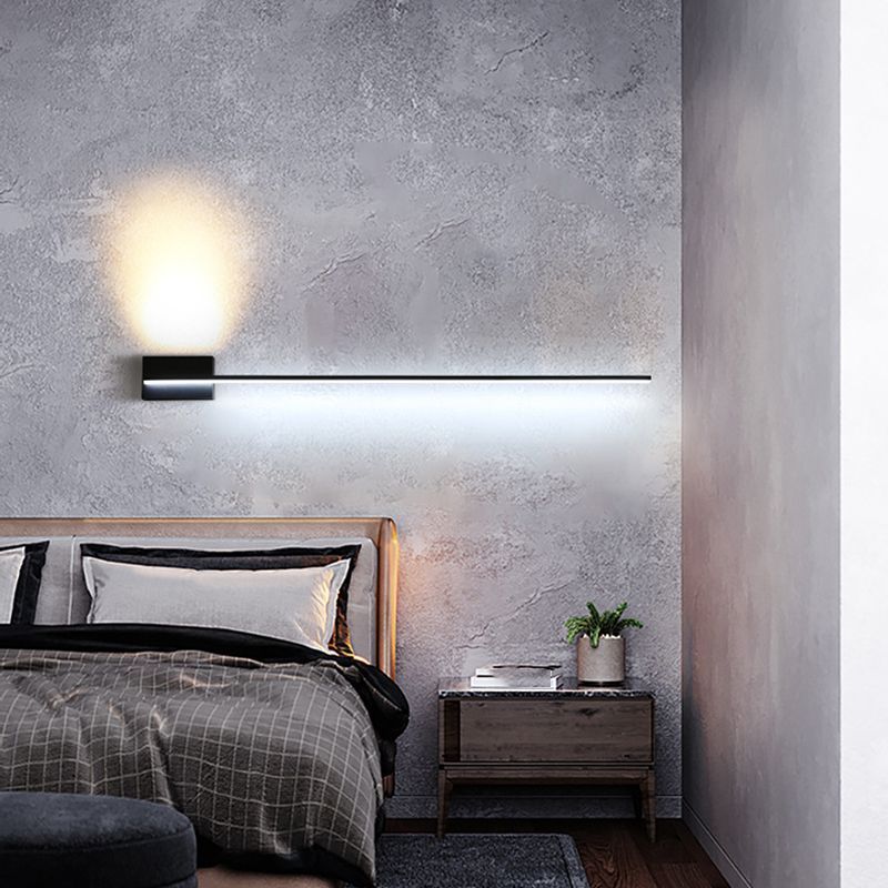 Modern Edge metal wall light in bedroom