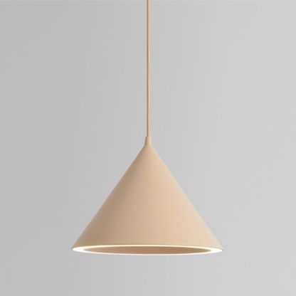 Beige Morandi funnel pendant light for modern lighting