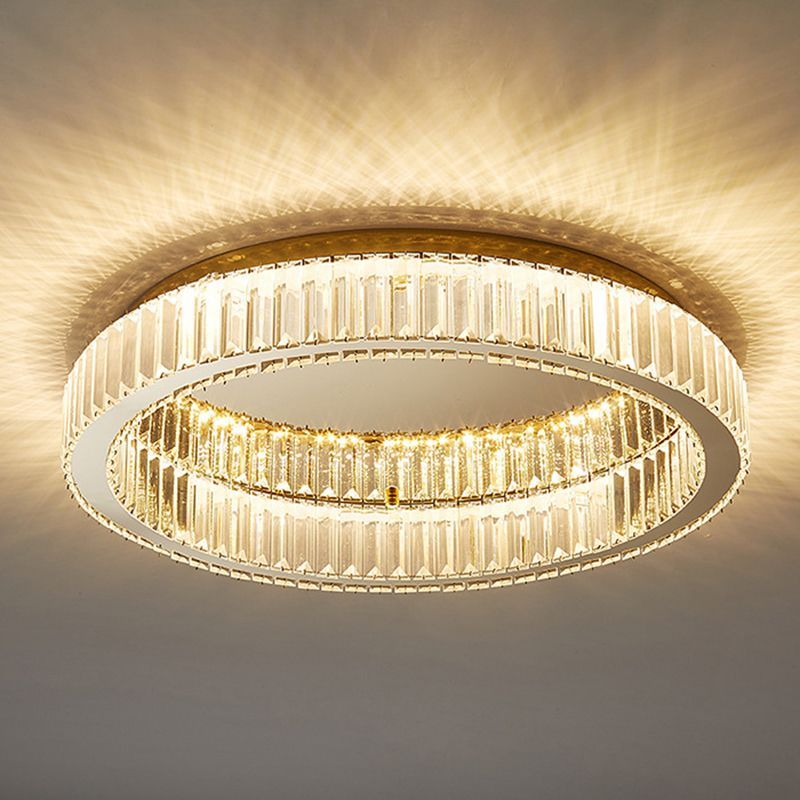 Marilyn Art Deco Crystal Flush Mount Ceiling Light