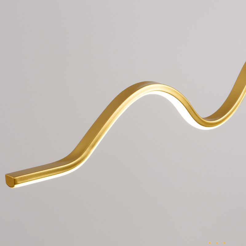 Gold Wavy Louise Pendant Light - Las Sola Lighting