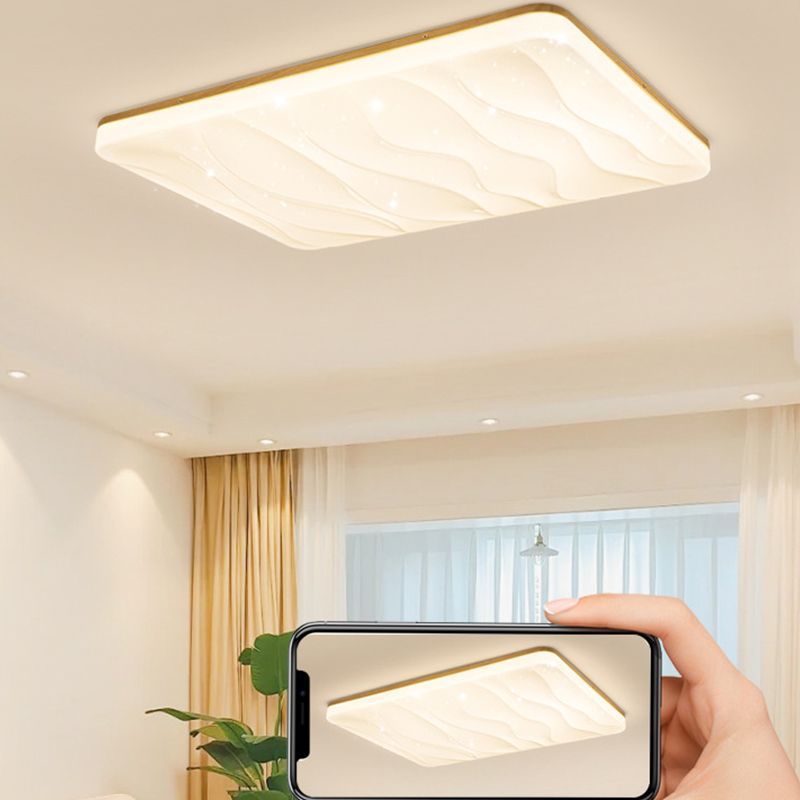 Ozawa LED Flush Mount Ceiling Light in Living Room