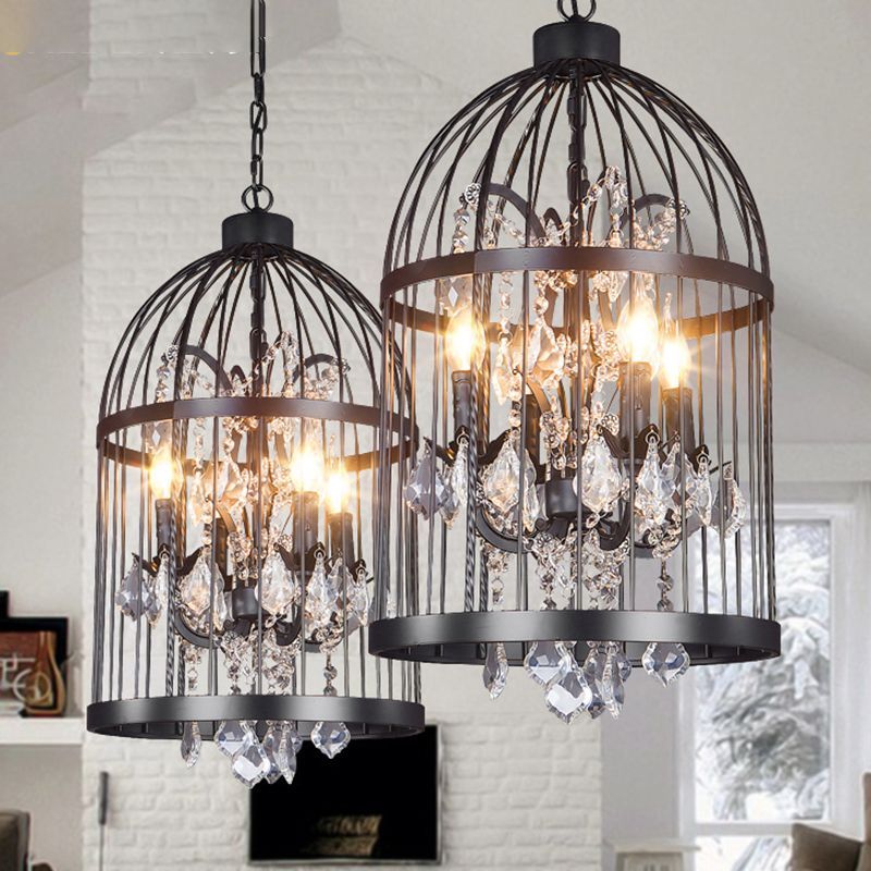 Cooley Birdcage Pendant Lights with crystals