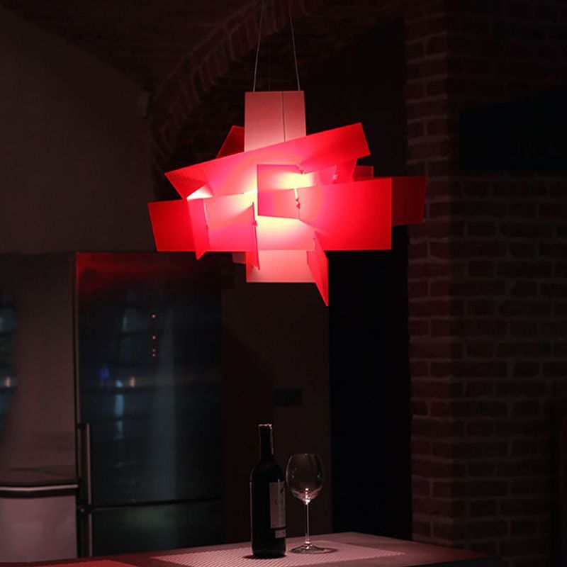 Red Renée Pendant Light in a dining setting