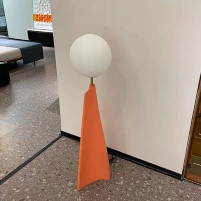 Valentina Globe Floor Lamp, orange base