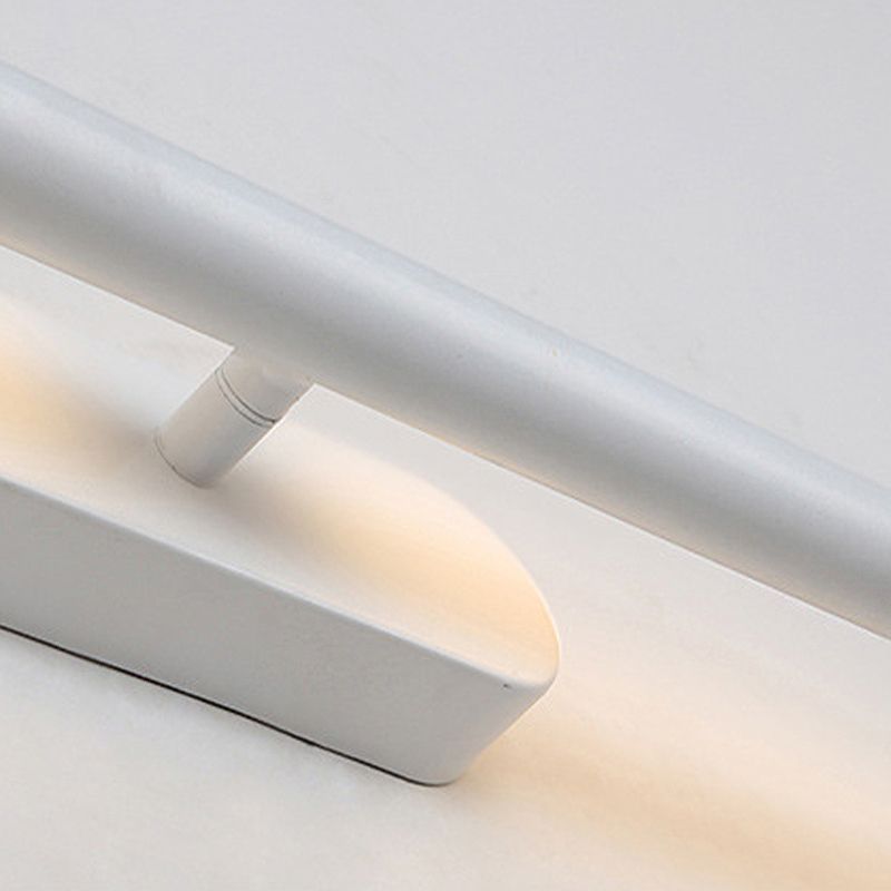 Close-up of a white minimalist wall lamp
