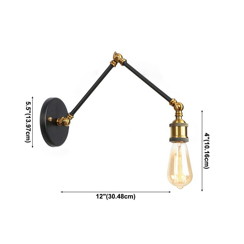 Brady Wall Lamp: Adjustable minimalist metal lighting for bedrooms
