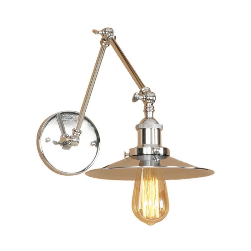 Chrome Alessio adjustable wall lamp, bedroom lighting