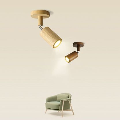 Ozawa LED Ceiling Spotlight - Wood Design