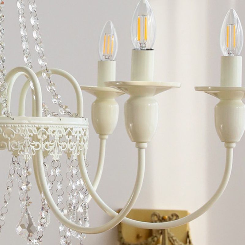 Close-up of Silva white crystal pendant light
