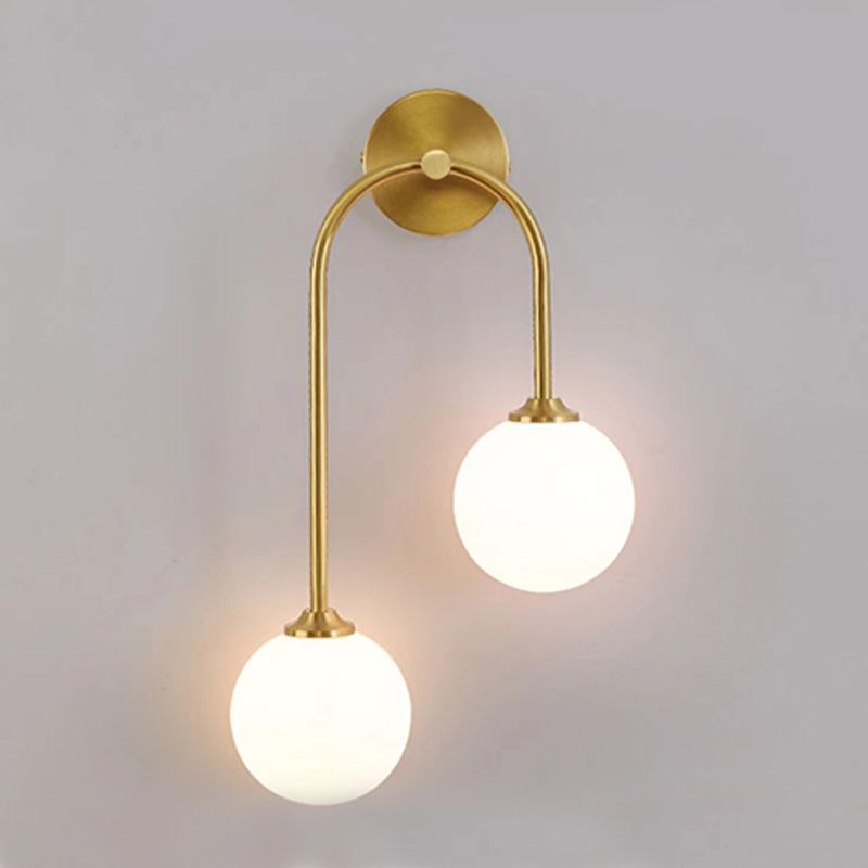 Valentina brass globe wall lamp, modern lighting