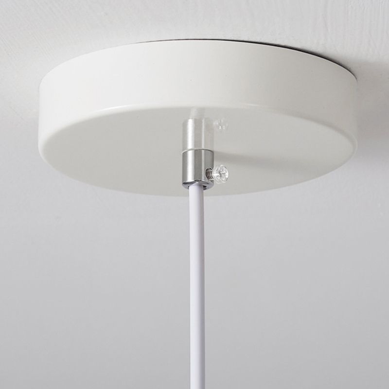 Carins pendant light ceiling mount, white metal fixture