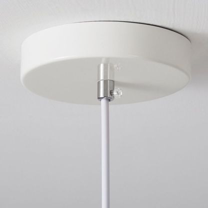 Carins pendant light ceiling mount, white metal fixture