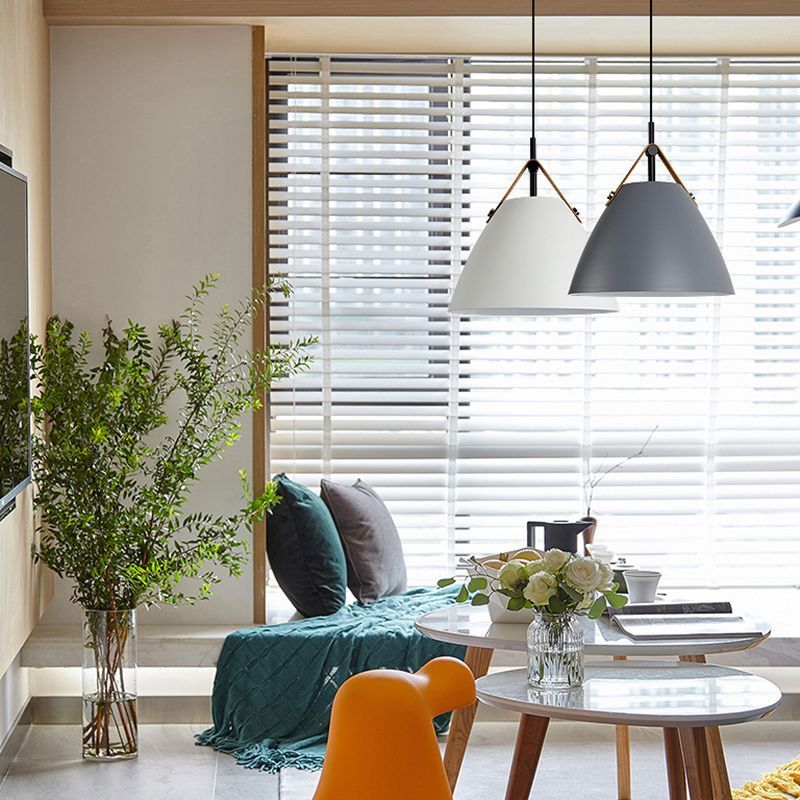 Modern Morandi pendant lights in dining room setting