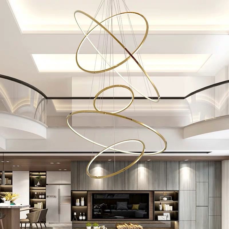 Arisha ring pendant light in modern living room.