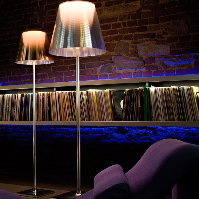 Eryn Dome Floor Lamps: Modern metal lighting for living room and listening space.