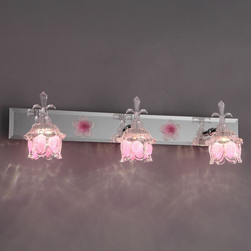 Pink Félicie Flower Bathroom Vanity Wall Lamp