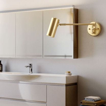 Gold Brady Wall Lamp in modern bathroom