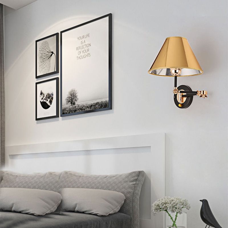 Gold Carins Wall Lamp in Bedroom Setting