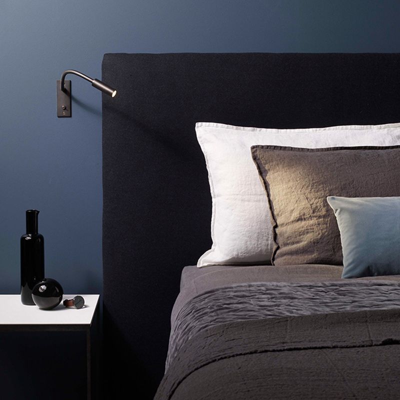 Bedroom with Orr Adjustable Wall Lamp, modern interior lighting
