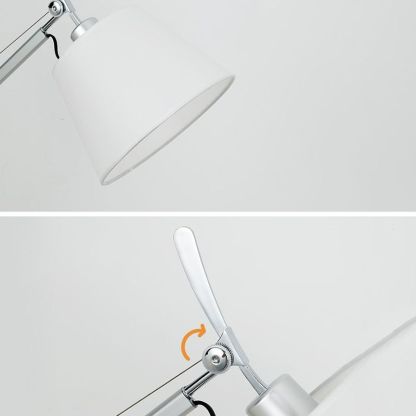 Adjustable Brady Wall Lamp Metal and Fabric