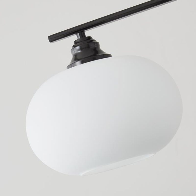 Hailie Pendant Light - Oval white glass shade
