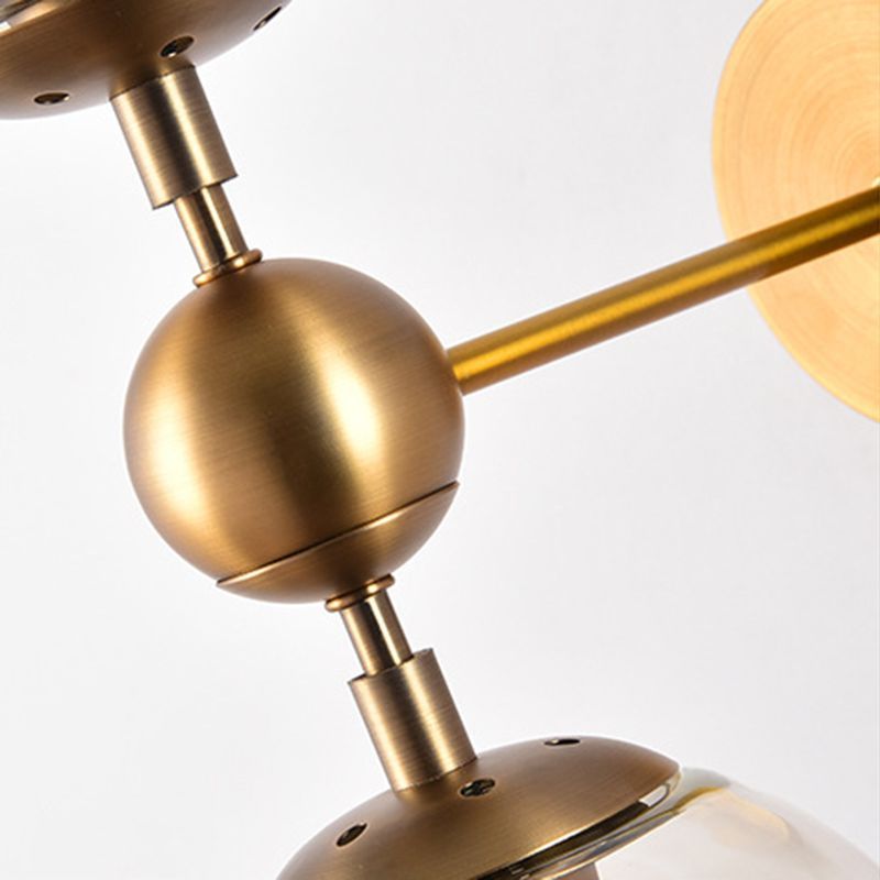 Gold Globe Glass Wall Light - Bedroom Vanity Lighting