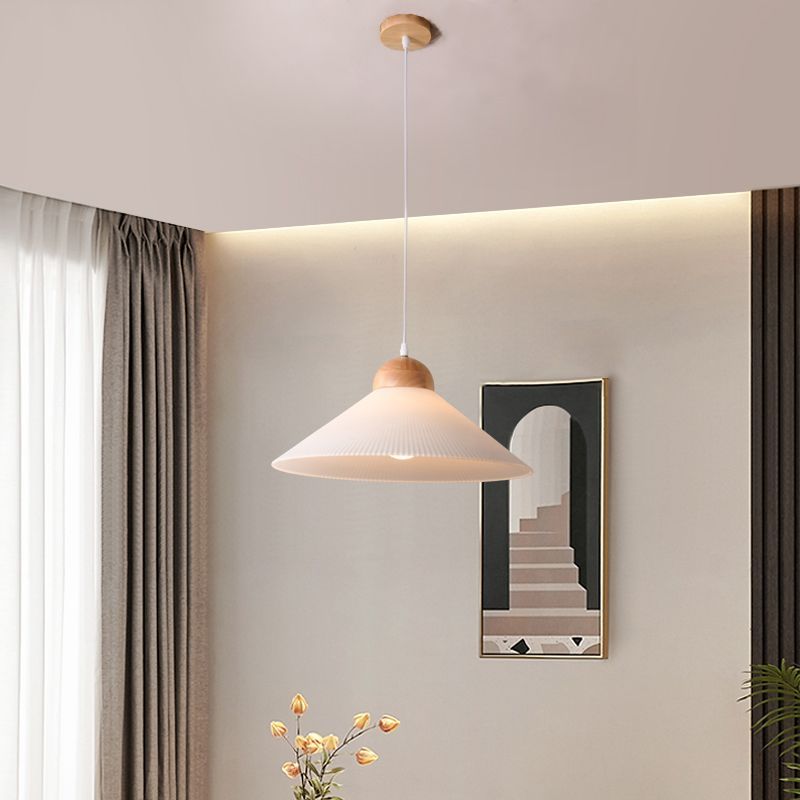 Ozawa wood glass pendant light in living room