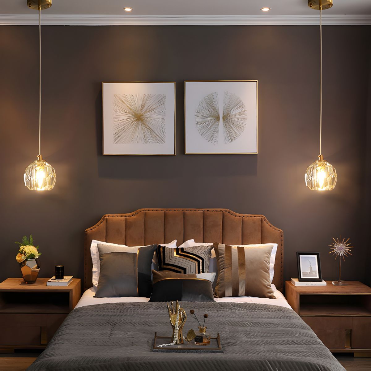 Luxury Globe Pendant Light Bedroom, bedroom decor