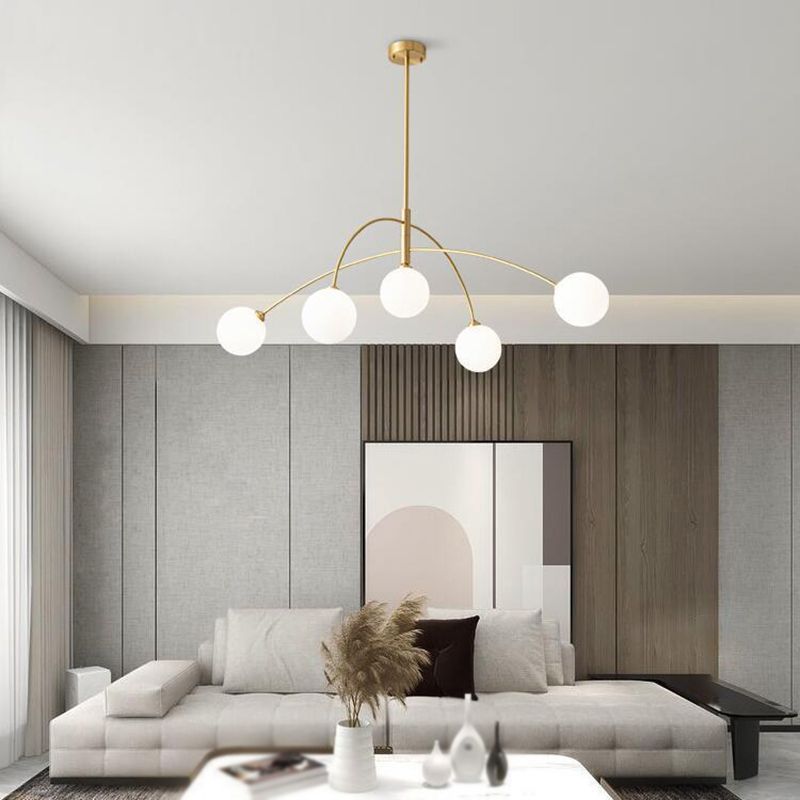 Valentina Pendant Light Globe Modern Metal Glass Bedroom