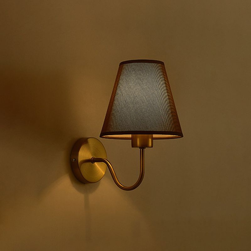 Eryn Fabric Wall Lamp - Brass Finish