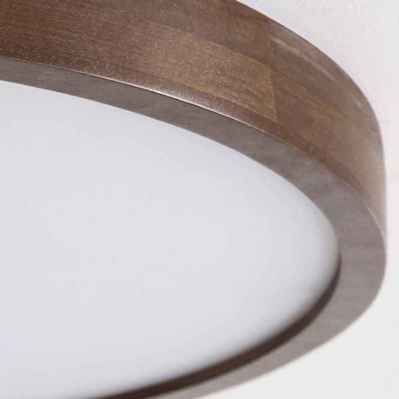 Ozawa walnut LED ceiling light close-up