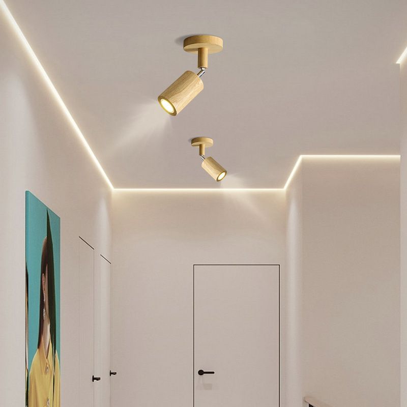 Modern wood spotlight. Ozawa adjustable LED ceiling light.
