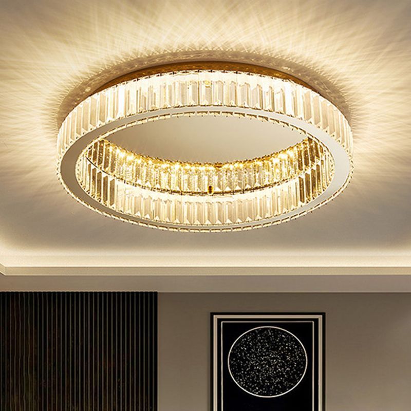 Circle Crystal Flush Mount Ceiling Light