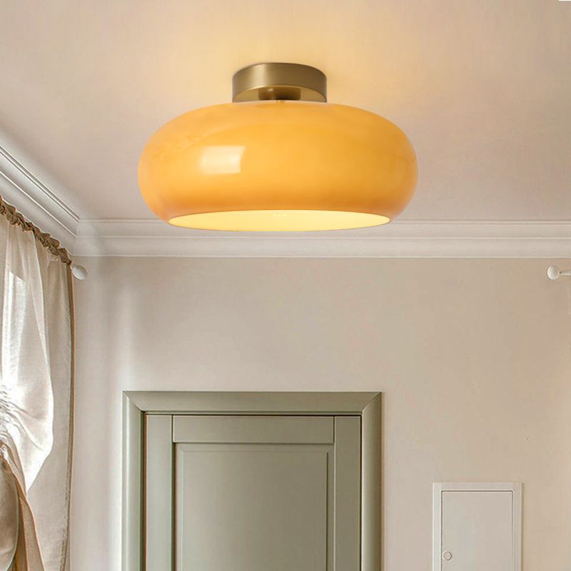 Amber Hailie flush mount ceiling light in hallway