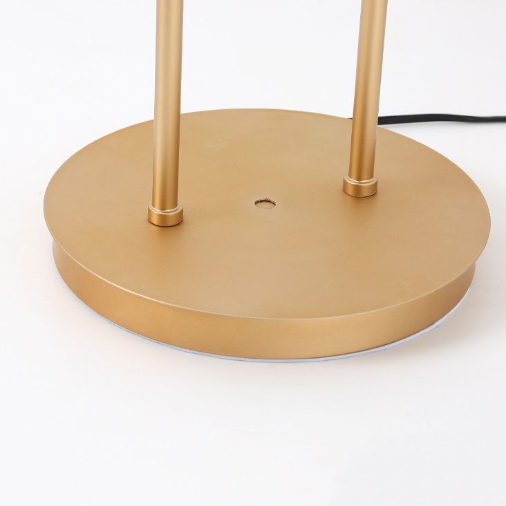 Salgado floor lamp base detail, gold metal finish