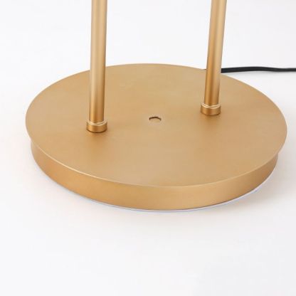 Salgado floor lamp base detail, gold metal finish