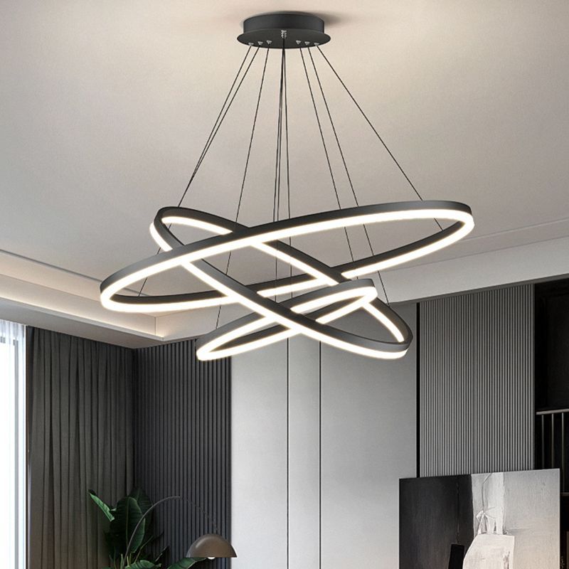 Arisha Modern 3-Ring Pendant Light. Contemporary lighting solution.