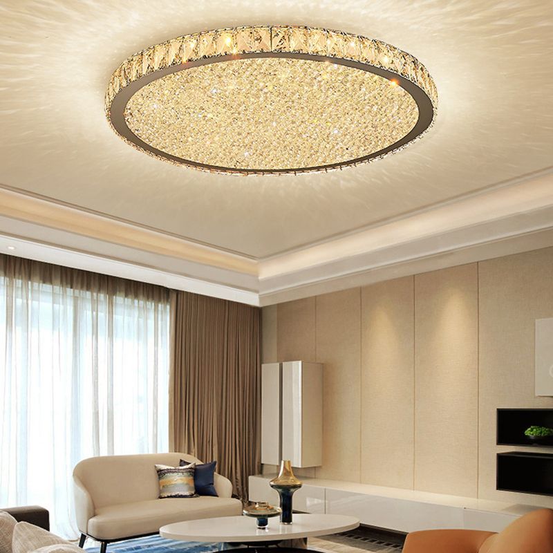 Kristy Round Flush Mount Ceiling Light in Living Room